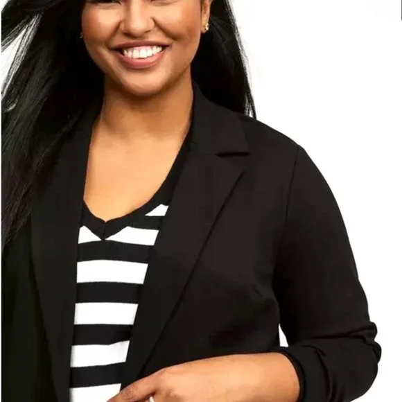 NWT TORRID Women's Longline Open Front Black Blazer - Picture 5 of 16